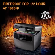 SentrySafe HD4100 Fire/Water Resistant File Document Safe with Key Lock, 0.65 Cu-Ft., Charcoal Gray