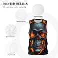 thumbnail image 3 of Sikiie Flame Metal Skull Basketball Jersey Reversible Men's Mesh Athletic Sports Shirts Training Practice S-4XLMedium, 3 of 6