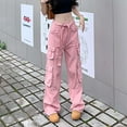 thumbnail image 4 of Outfmvch Cargo Pants Vintage Pants Wide Leg Pants Woman Womens Jeans Lounge Pants Women Baleaf Pants Women Work Pants Women Pink S, 4 of 4