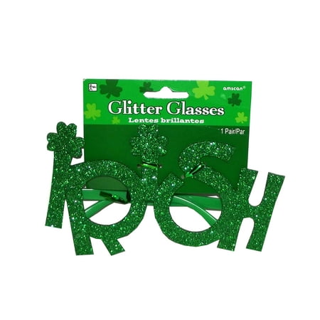 Amscan St. Patrick's Day "Irish" Shaped Glitter Eye Glasses Costume