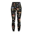 thumbnail image 5 of Renewold Mushroom Butterfly Floral Yoga Leggings for Women with Pockets Elastic Trendy Exercise Yoga Pants High Waisted Full Length Graphic Pants for Running Sports Party, XL, 5 of 8