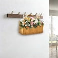 thumbnail image 5 of Cyenie Wall Mounted Imitation Rattan Storage Basket Light Yellow, Kitchen Onion Garlic Hanging Basket Bathroom Toiletries Organizer, 5 of 9