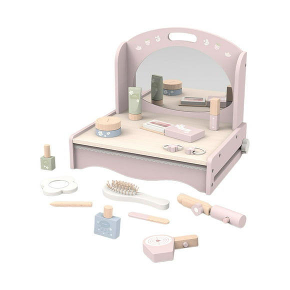 Juguete de tocador, juguete de maquillaje para juego de simulación, juego de cosméticos, juguete de tocador para niños, para juego de roles