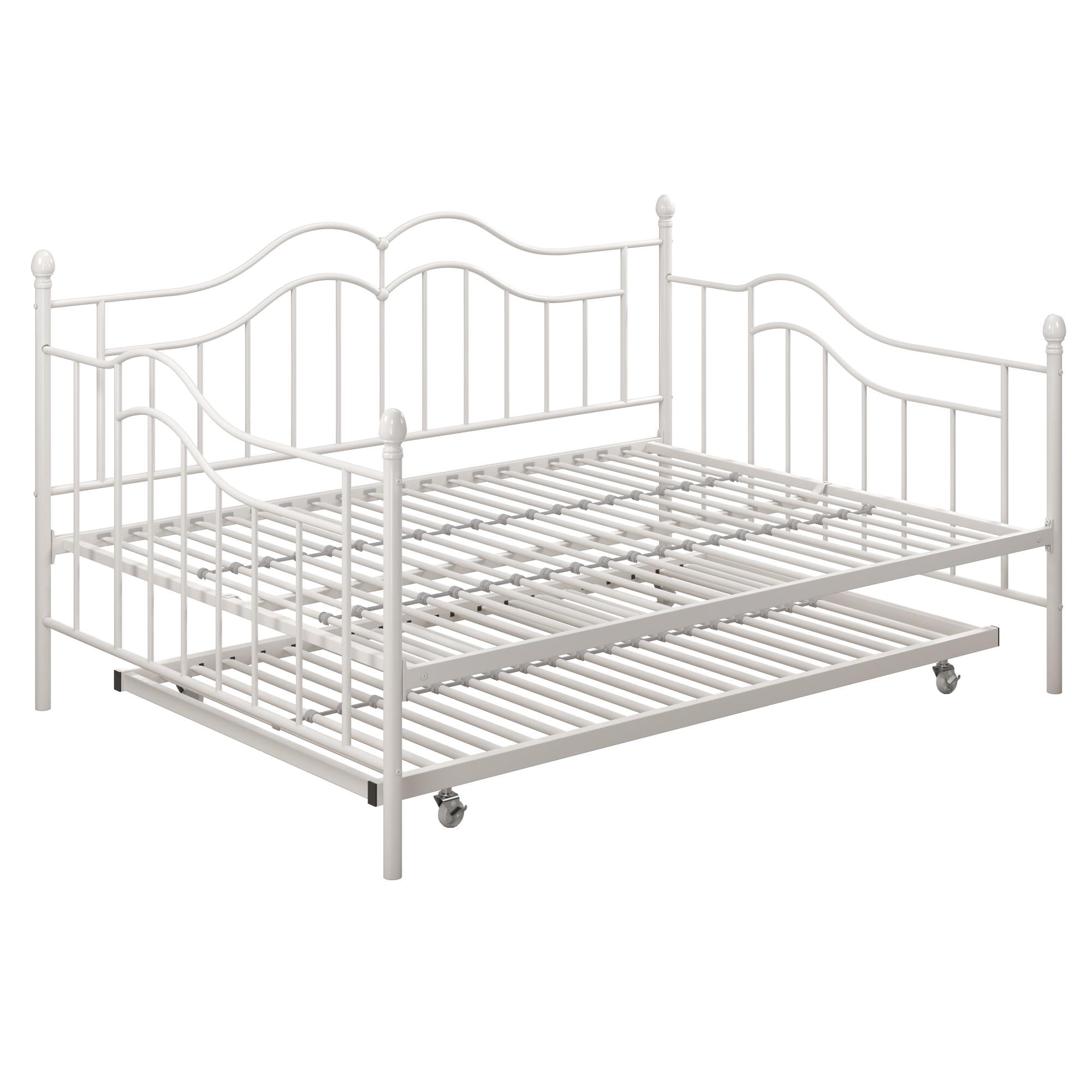 DHP Tokyo Metal Daybed and Trundle, Full/Twin, White