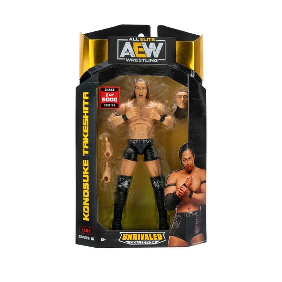 AEW Unrivaled Konosuke Takeshita - 6 inch Figure with Alternate Head and Fists