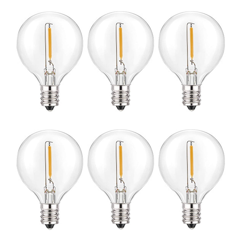 6Pcs G40 Led Replacement Light Bulbs, E12 Screw Base Shatterproof LED