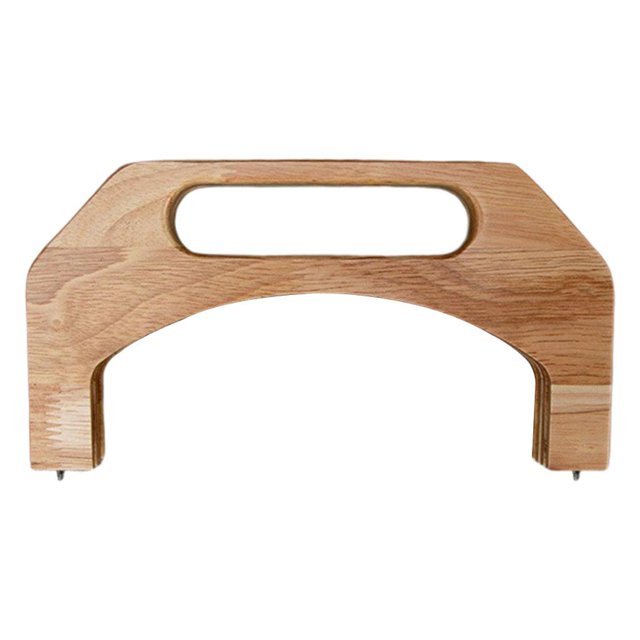Abbracc Durable Wood Bag Handle Replacement Accessories Sewing Brackets Handcrafted Easy 23x12cm