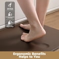 thumbnail image 3 of PABUBE Kitchen Rug, Anti Fatigue Mat for Kitchen, Non Skid Kitchen Floor Mat, Kitchen Rug or Mat Washable, 24"x 71", Brown, 3 of 9