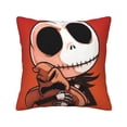 thumbnail image 1 of Funda de cojín de pana suave de Pesadilla antes de Navidad, 18 x 18 pulgadas, funda de almohada decorativa para sofá, dormitorio, cama, silla y sala de estar, 1 of 8
