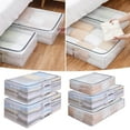 thumbnail image 1 of Xihbxyly Compras En Línea Bolsa de Almacenamiento Debajo de La Cama con Estructura de Acero Reforzado, Resistente, Plegable, con Asas, Transparente, para Ropa, Mantas, Suéteres, Juguetes y Colchas., 1 of 7