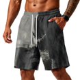 thumbnail image 2 of Sewkxo Mens Halloween Horror Pattern Soft Cotton Sleep Shorts Casual Indoor Home Pajama Lounge Shorts,Gray L, 2 of 5