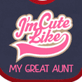thumbnail image 4 of Inktastic Cute Like My Great Aunt Girls Baby Bib, 4 of 4