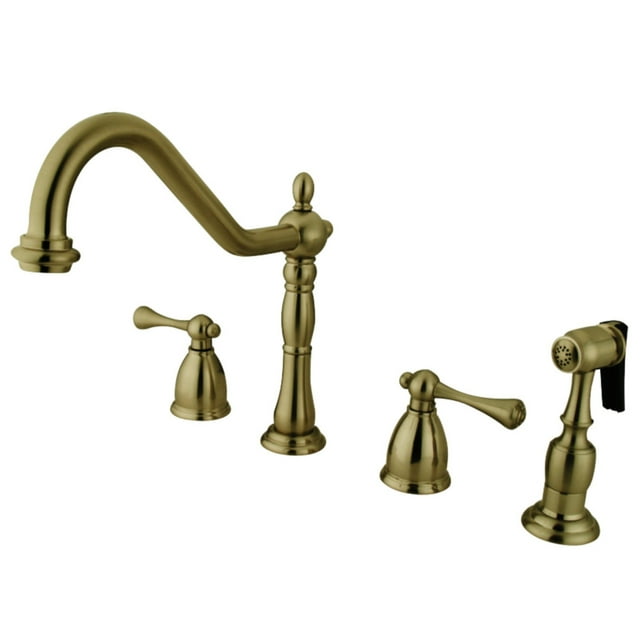 Kingston Brass KB1793BLBS Robinet de Cuisine à Large Diffusion en Laiton Antique