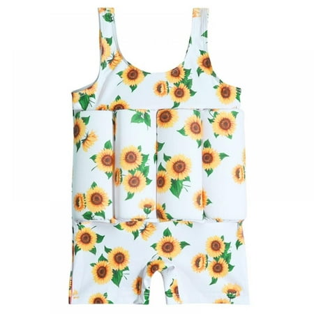 

Uccdo Toddler Boys Girls Sleeveless Rashguard One-piece Floating Swimsuits Buoyancy Bathing Suit 6M-3T