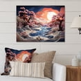 thumbnail image 2 of Designart "Winter s Beautiful Country Charm II" Winter Landscape Metal Wall Art, 2 of 5