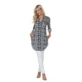 thumbnail image 2 of White Mark Women's Plus Size Plaid Tunic Top, 2 of 11