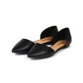 thumbnail image 5 of Breckelle AH18-Dolley-22 Women Leatherette Pointy Toe D'Orsay Ballet Flat, 5 of 5