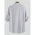 thumbnail image 3 of INCERUN Mens Summer Long Sleeve Casual Leisure Henley Shirts, 3 of 4