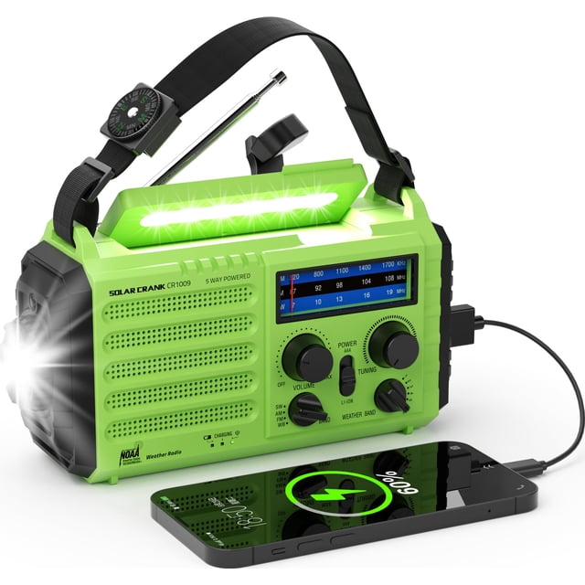Radio meteorológica de emergencia PPLEE certificada por la NOAA con energía solar