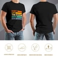 thumbnail image 5 of Don't Let The Hard Days Win Vogue Men's Cotton Short Sleeve HD Print Tee for Casual T-Shirt Crew Neck Top Black S, 5 of 7