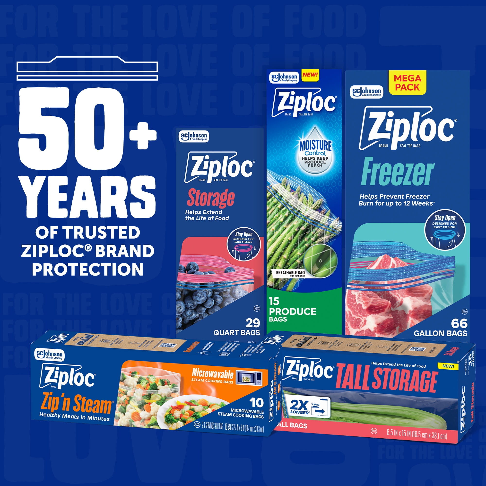 (12 pack) Ziploc® Zip'n Steam® Food Steamer Bags, 10 Count, Seal Top Closure