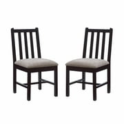 Linon Lemuel Dining Chair - Black/Gray - Set of 2