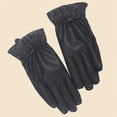 thumbnail image 6 of Leather Men's 'White Flames' Leather Cruising Gloves with Gel Palm, 6 of 7