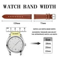 thumbnail image 3 of Quick Release Leather Watch Bands Genuine Watch Straps for Men Women,18mm Italian Leather Watch Strap,Red Brown with Stainless Steel Buckle, 3 of 9