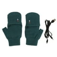 thumbnail image 2 of Electric Heated Mitten, Washable Dark Green Cold  Knitted Cotton Suitable Heating Temperature USB Heated  with Power Cord for Typing, 2 of 8