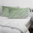 thumbnail image 4 of Sage Green Ombre Standard Size Pillow Cover,Pillowcase Protectors with Zipper,Breathable Decorative Throw Pillow Case Cover,Modern Geometric Abstract Art Aesthetics Pillow Shams for Couch 20x26Inch, 4 of 8