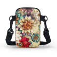 thumbnail image 2 of HELLHERO Flowers Pattern Shoulder Bags Polyester Adjustable Strap Small Crossbody Purse for Travel, 2 of 7
