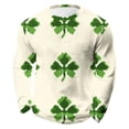 thumbnail image 3 of Ceisia Men's St. Patrick's Day Pixel Shamrock Waffle Knit Top | Long Sleeve Crew Neck Casual Tee Gifts, 3 of 3