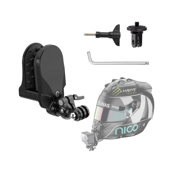 Motorcycle Helmet Chin Mount Kit Compatible with GoPro Hero 12 11 10 9 8 7 6 5 Black, DJI Osmo Action, Insta360, AKASO, Campark, YI and More Action Camera