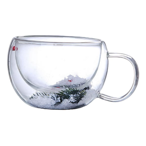 Christmas Glasses Elegant Clear Glassware 10oz Capacity for Family Christmas