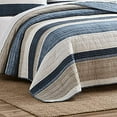 thumbnail image 4 of Nautica - Collection Ridgeport - Ensemble de Courtepointe - 100 % Coton, Réversible, Literie Toutes Saisons, Comprend des Taies d'Oreiller Assorties, Très Grand Lit, Bleu, 4 of 11