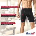 thumbnail image 3 of Runhit 3 Pack Comrpession Shorts Men Workout Running Underwear Athletic Gym Spandex Comrpession Shorts Basketball Base Layer, 3 of 7