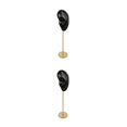thumbnail image 3 of kurtrusly Earring Display Stand Human Ear Model Organizer Holder Showcase Stud Jewelry Left Ear Black Height: 18cm 2Set, 3 of 6