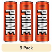 (3 pack) Prime Sugar Free Energy Drink, Orange Mango, 12 fl oz, Can, 200mg Caffeine