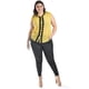 thumbnail image 5 of Blusa con detalle de encaje Roman Fashion /Tallas Extras, 8004 (Amarillo) amarillo 42, 5 of 6