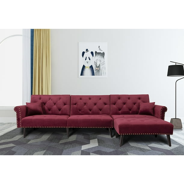 Microfiber Sofa Bed Sectional Baci Living Room