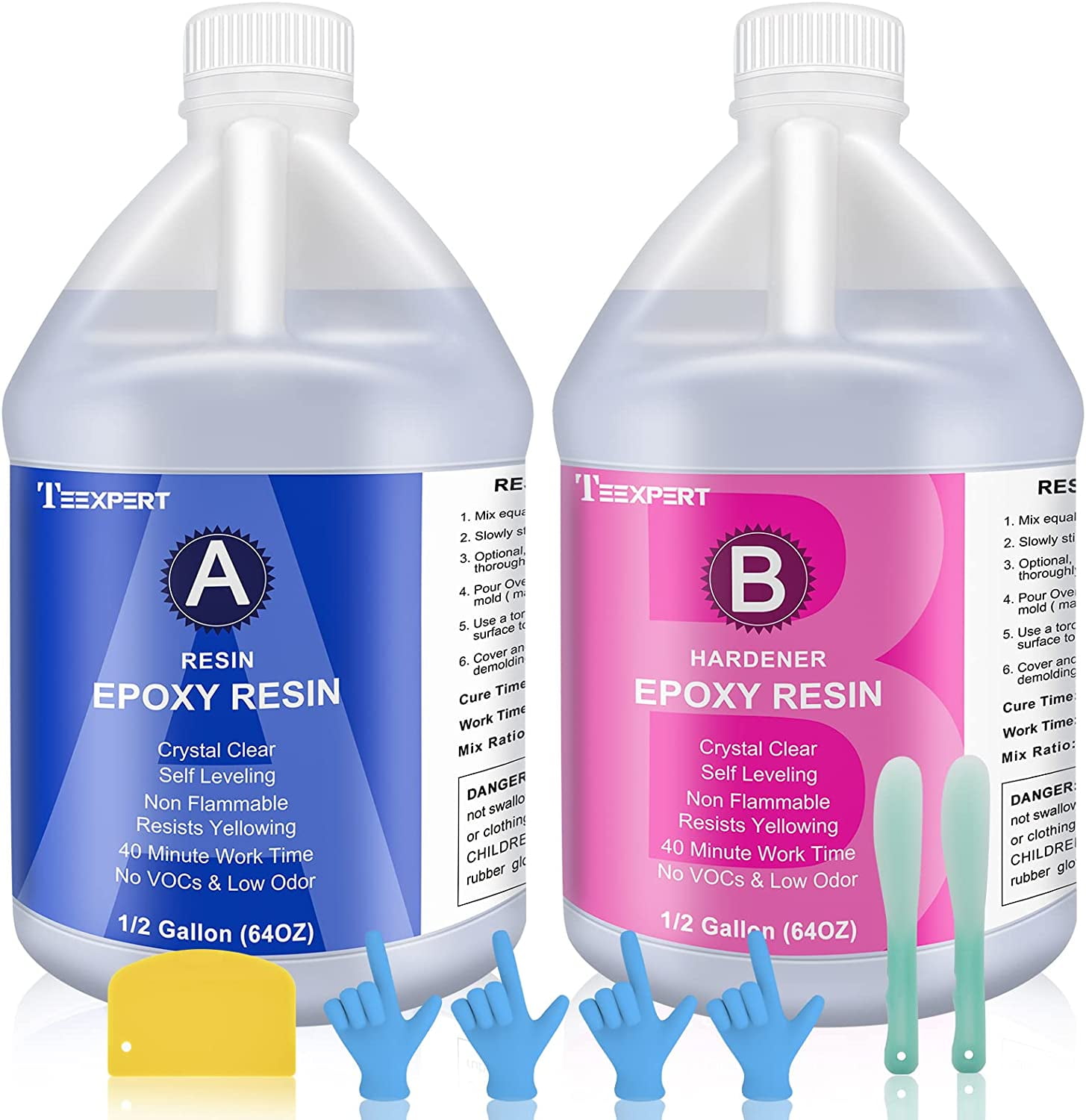 1 Gallon Epoxy Resin and Hardener Kit Crystal Clear for Jewelry DIY Art