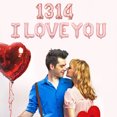 thumbnail image 2 of comerut 1 Set Valentine Day Balloon 16 Inch I LOVE YOU Letter Shape Balloons Set for Wedding Anniversary Decoration, 2 of 8