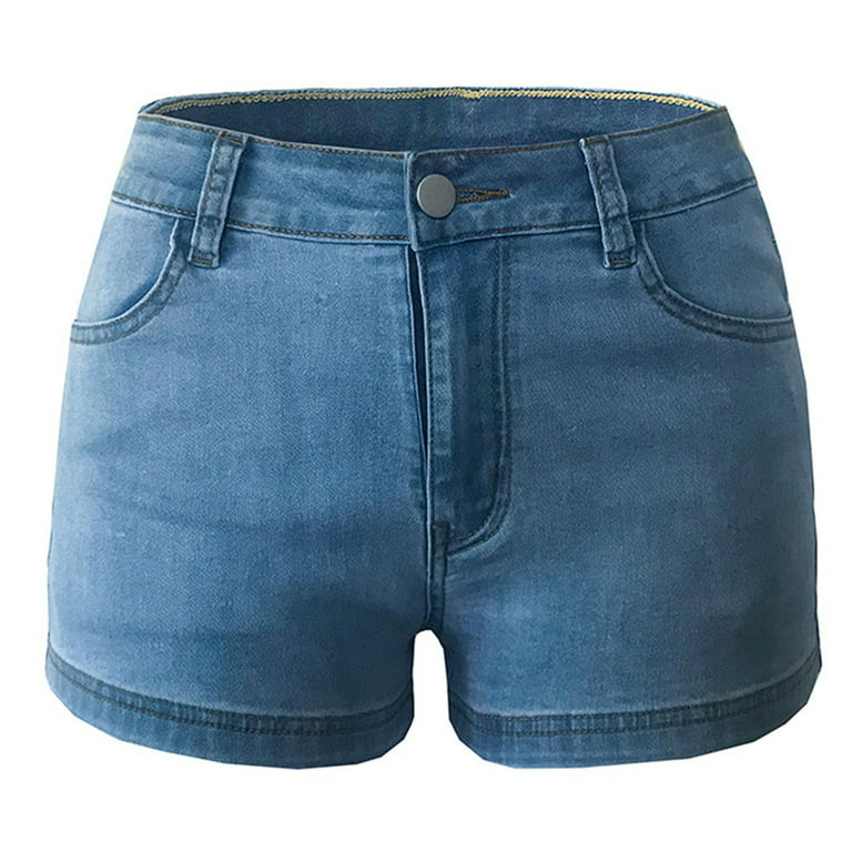 Women High Waisted Jean Shorts Womens Skinny Jeans With Pockets Butt Lift  Tummy Control Sexy Hot Mini Denim Shorts