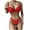 Red, variant on Abcnature Women's Bikini Swimsuits Sets, Thong Bikini Sets Solid Steel Bracket Solid Bikini Push-Up Padded Beachwear Set Swimwear Bikini Sets for Women Black S