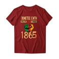thumbnail image 4 of Honeeladyy Independence Day T Shirt for Women 2024 4th of July Tees Letter Print Patriotic Shirts Short Sleeve Summer Casual Tops for Memorial Day(Wine,M), 4 of 4