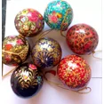 thumbnail image 2 of 2 Royal Paper Mache Floral Christmas Bauble Gifts Xmas Decorative Balls Assorted, 2 of 4