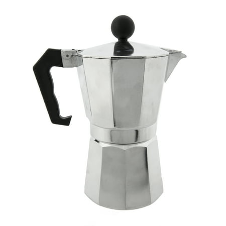 Primula 6-Cup Stovetop Espresso Maker with Silicone Handle, Silver
