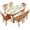 Colorful Leaves, variant on Summer Palm Leaf Fitted Tablecloth Oval, Green Jungle Plant Oil-Proof Elastic Edged Table Cover, for Outdoor Picnic Party Or Indoor Kitchen Dinner Use, 48" x 68" (Oval)