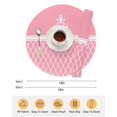 thumbnail image 6 of 15 Inch Round Placemats Set of 4, Anchor Morocco Non Slip Heat Insulation PP Table Mats, Modern Nautical Pink Boho Stripes Washable Place Mats for Kitchen Dining Party Table Decor, 6 of 7