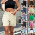 thumbnail image 2 of Gsakboxl Womens Shorts 2026 New Women High Waist Loose Denim Shorts Trendy Casual Slim Fit Jeans Shorts With Curvy Figure Optimizing Cut Black, 2 of 6